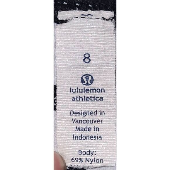 Lululemon Sole Training Crop Daisy Dust Alpine White Black / Black Size 8 - Picture 3 of 12